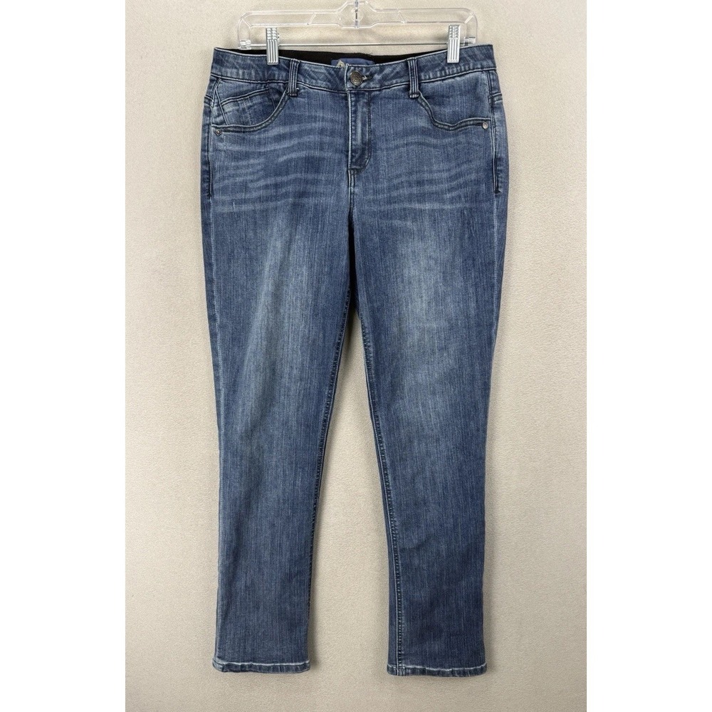 Democracy Ab Solution Jeans Womens 10 Mid Rise Blue Denim Stretch Slim